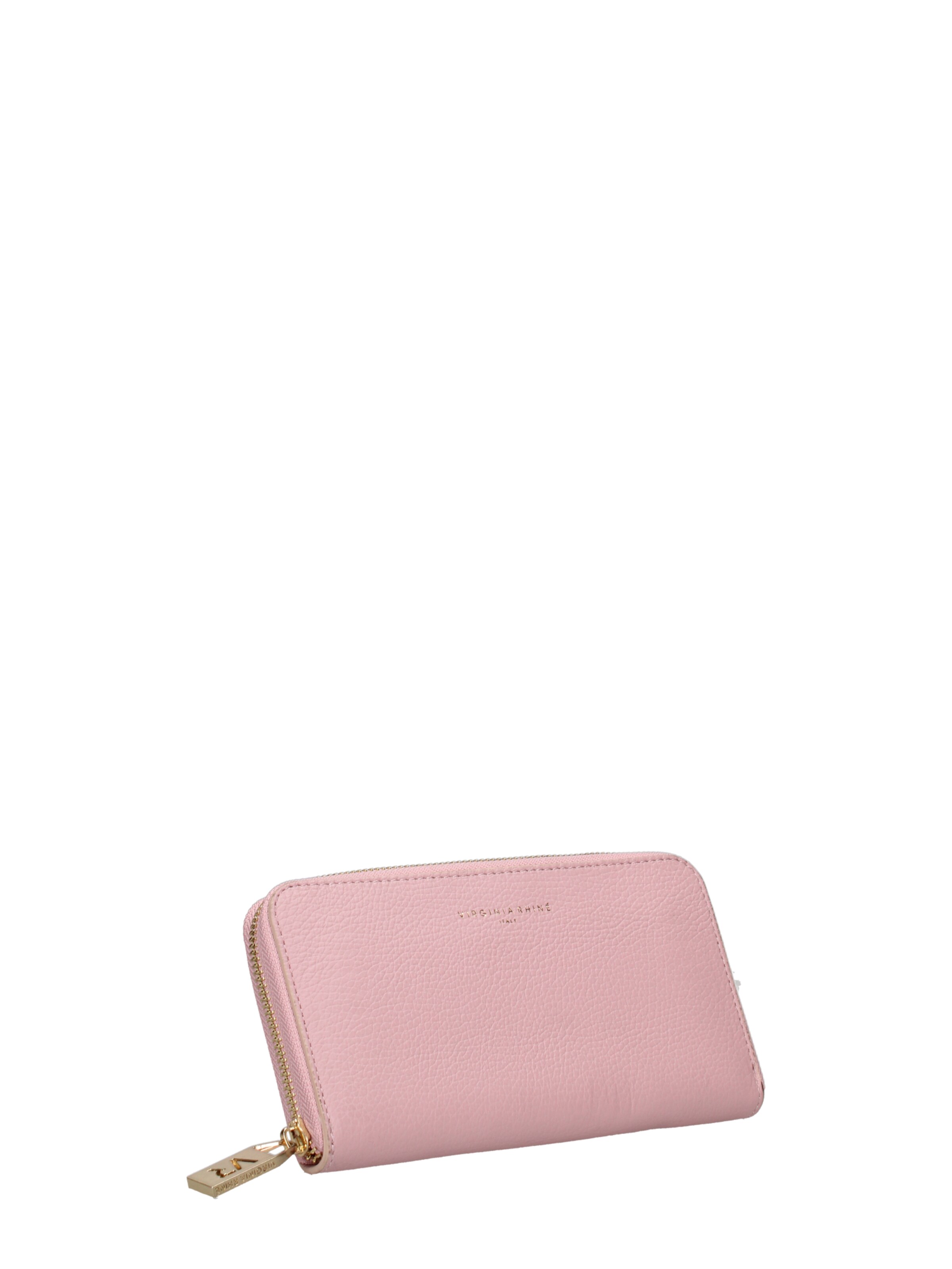 Portamonete 'Portafoglio donna pelle dollaro con zip 20x10 cm' di Virginia Rhinè in rosa