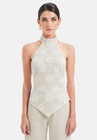 OW Collection Stricktop 'COLLETTE' in Beige: Vorderseite