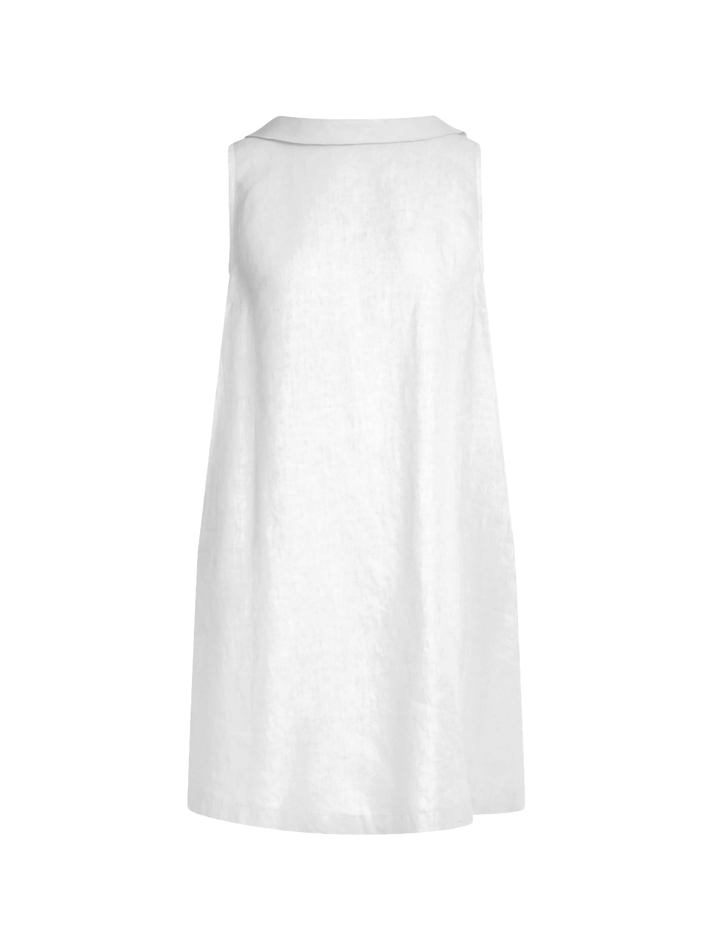 Haris Cotton Dress in White: front