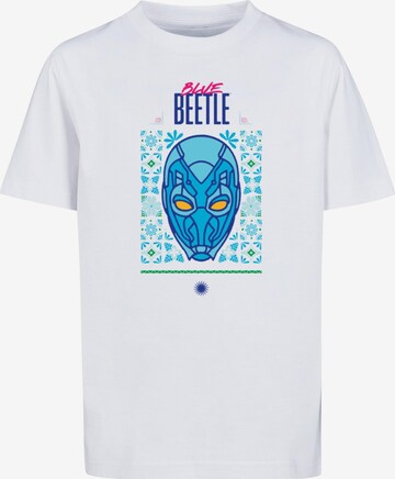 T-Shirt 'Blue Beetle - Helmet' ABSOLUTE CULT en blanc : devant