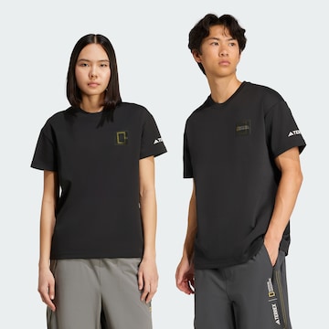 ADIDAS TERREX Functioneel shirt 'National Geographic' in Zwart: voorkant