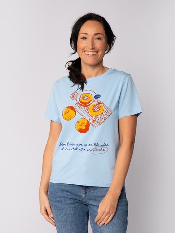 Watapparel Shirt 'Peaches' in Blue: front