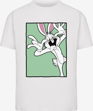 Maglietta 'Looney Tunes Bugs Bunny Funny Face' di Merchcode in bianco: frontale