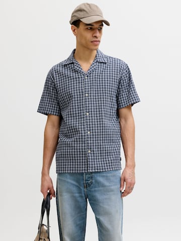 JACK & JONES Regular Fit Hemd in Blau: Vorderseite