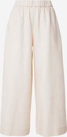 Wide Leg Pantalon 'LCANNETI' MM by Max Mara en blanc : devant