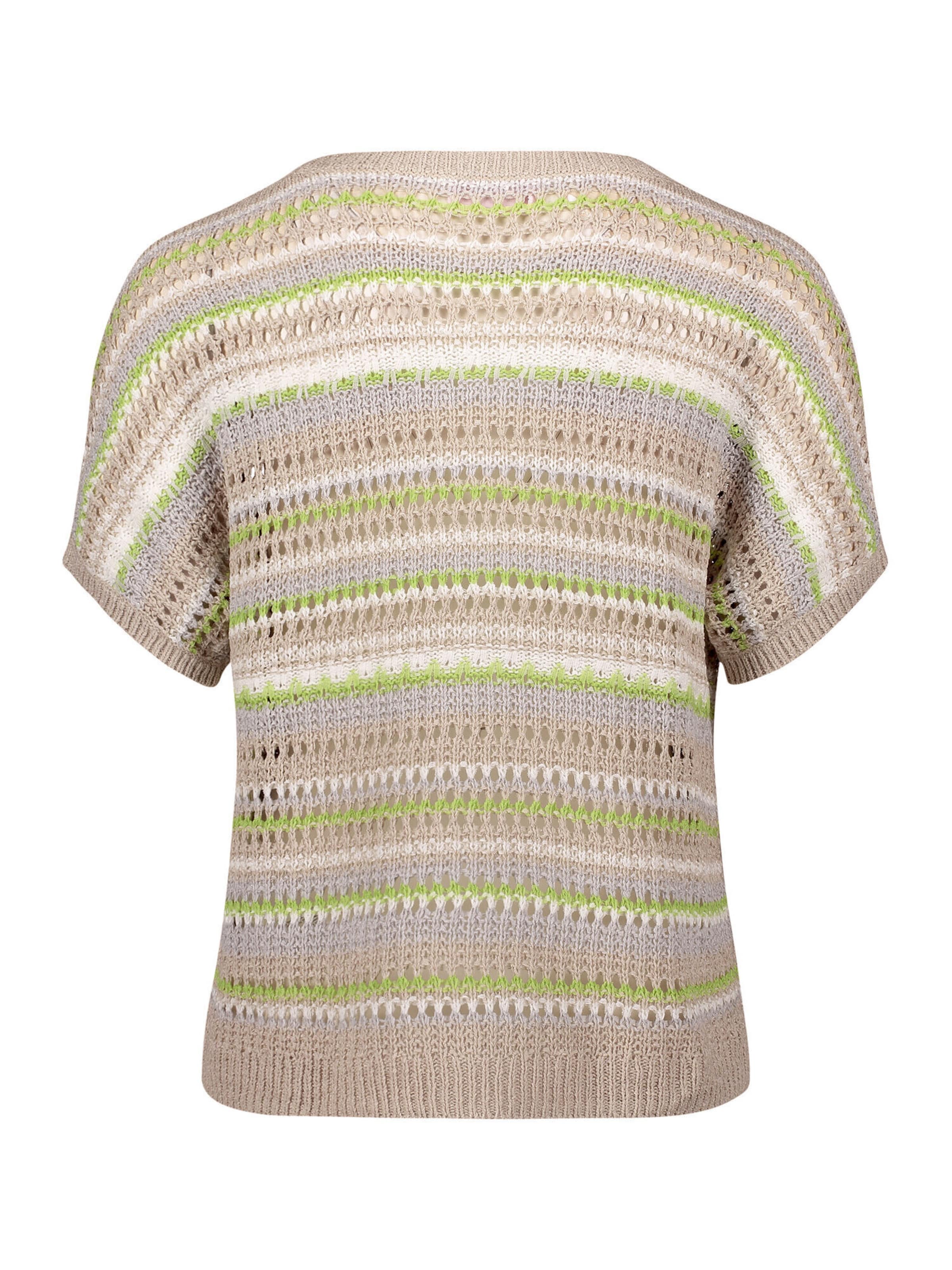 Betty Barclay Lochstrick-Pullover mit U-Boot-Ausschnitt in Beige