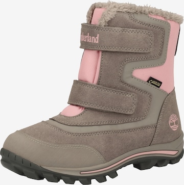 TIMBERLAND Snow Boots 'Chillberg 2-Strap GTX' in Grey: front