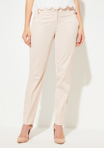 COMMA Regular Pantalon in Roze: voorkant