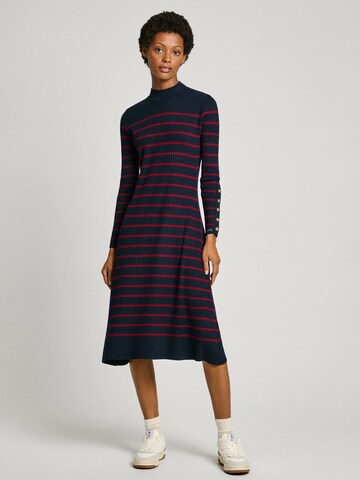 Pepe Jeans - Vestido de punto 'Harlem' en azul: frente