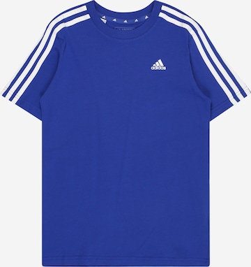 ADIDAS SPORTSWEAR - Camisa funcionais 'Essentials 3-Stripes ' em azul: frente