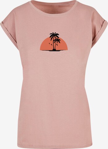 Merchcode Shirt 'Summer - Beach' in Roze: voorkant