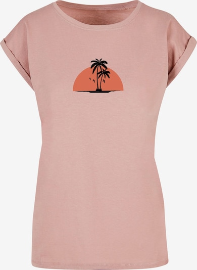 Merchcode T-shirt 'Summer - Beach' en corail / rose / noir, Vue avec produit