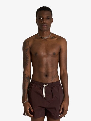 DSQUARED2 - Calções de banho em castanho: frente