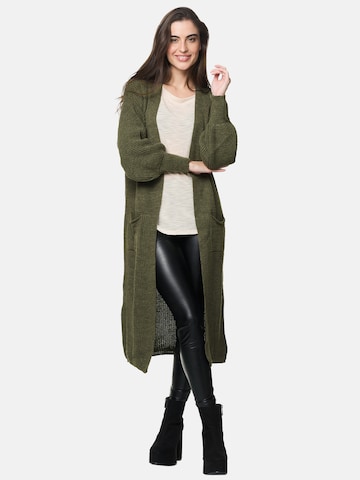 Elara Gebreide mantel in Groen