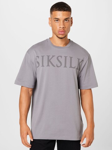 SikSilk Shirt in Grijs: voorkant