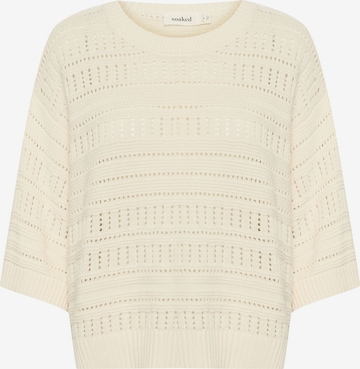 Pull-over 'Rava' SOAKED IN LUXURY en beige : devant