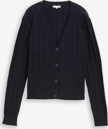 TOM TAILOR Gebreid vest in Blauw: voorkant