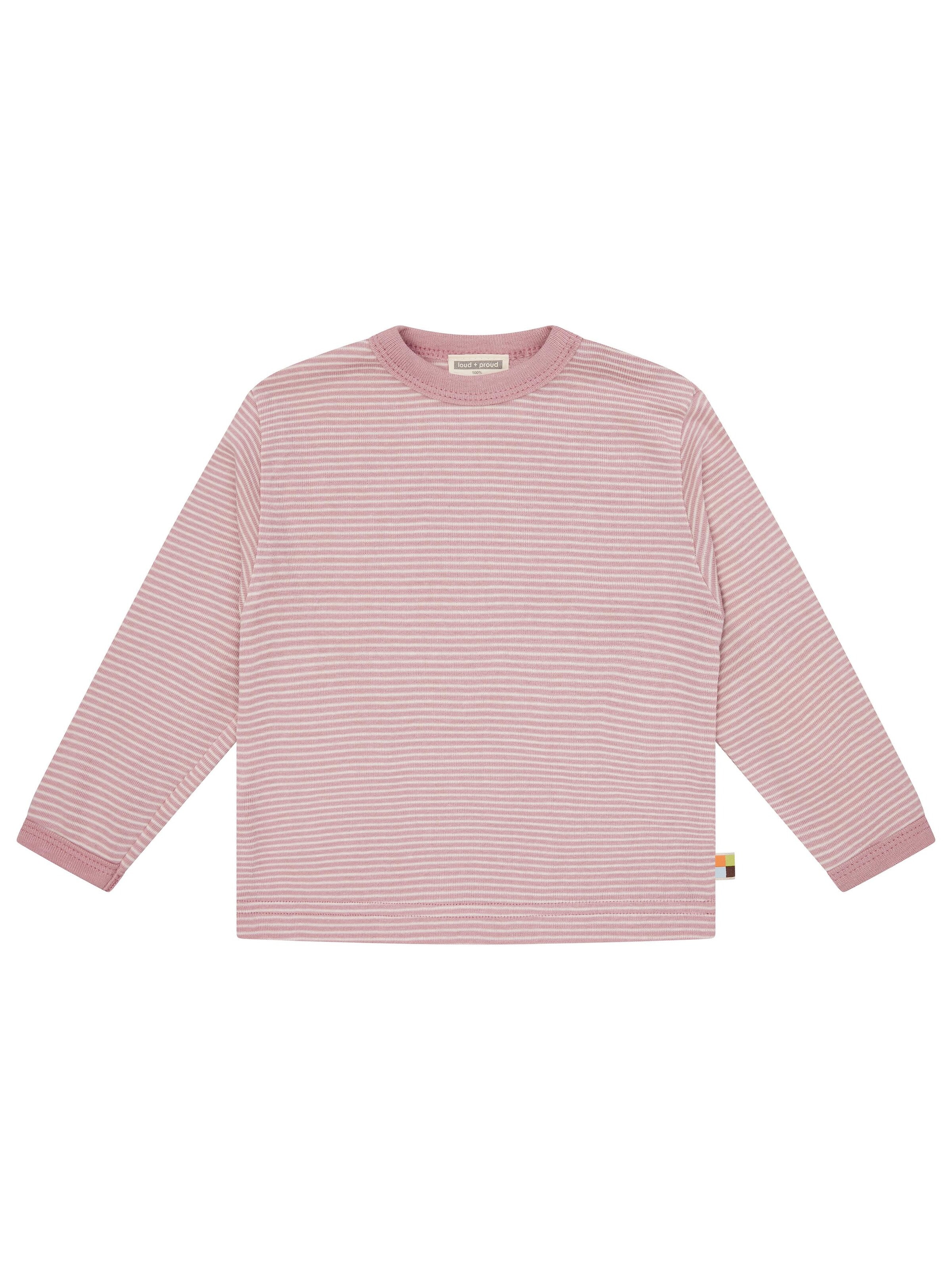 loud + proud Shirt 'Langarm Shirt Streifen' in Pink: front
