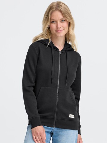 Oxmo Kapuzenfleecejacke ' OXKAREN ' in Schwarz