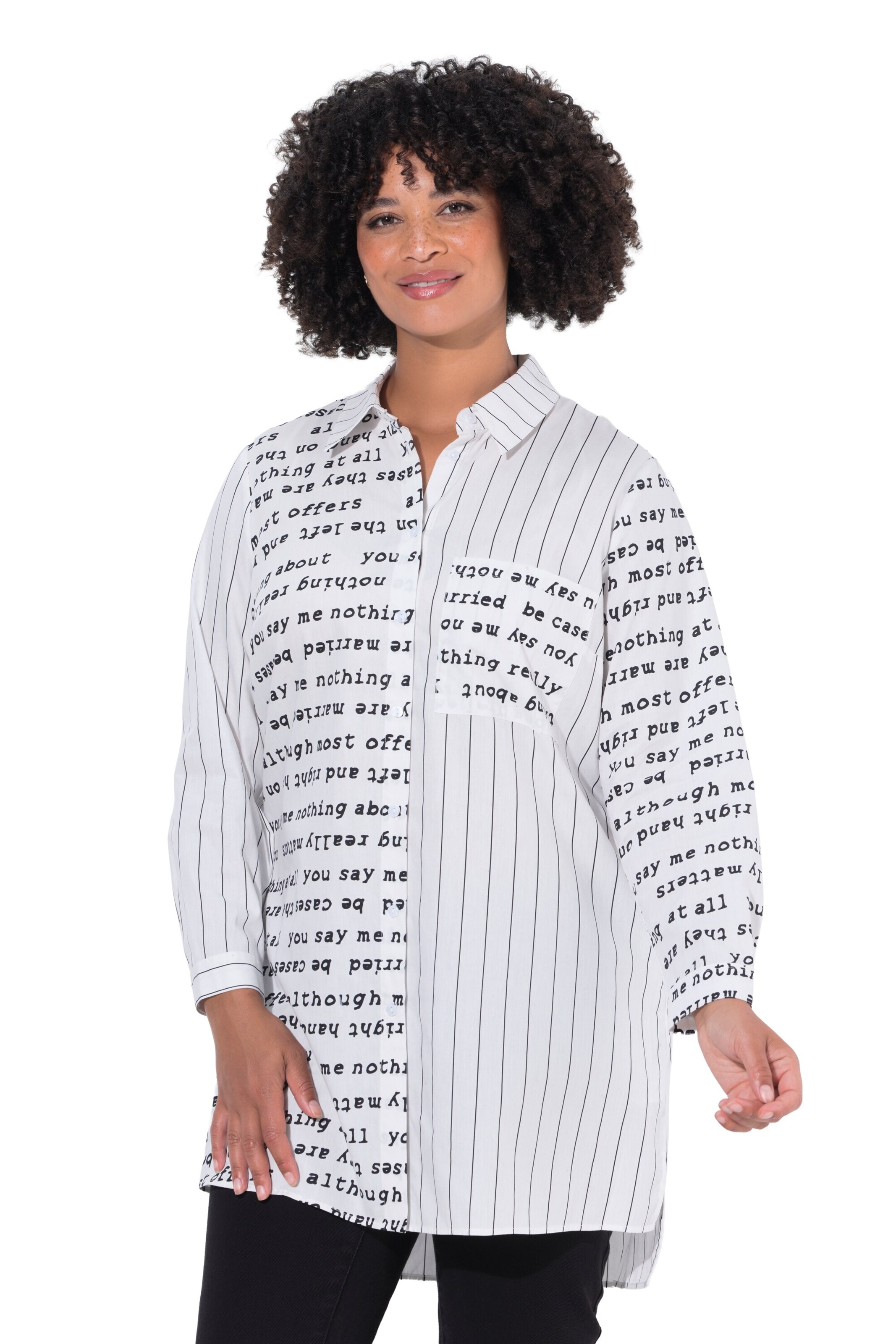 Angel of Style Blouse in Zwart: voorkant