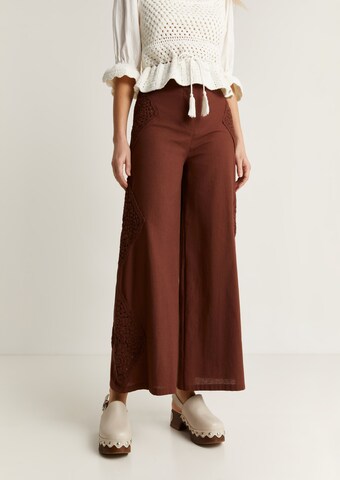 Scalpers Wide leg Broek in Bruin