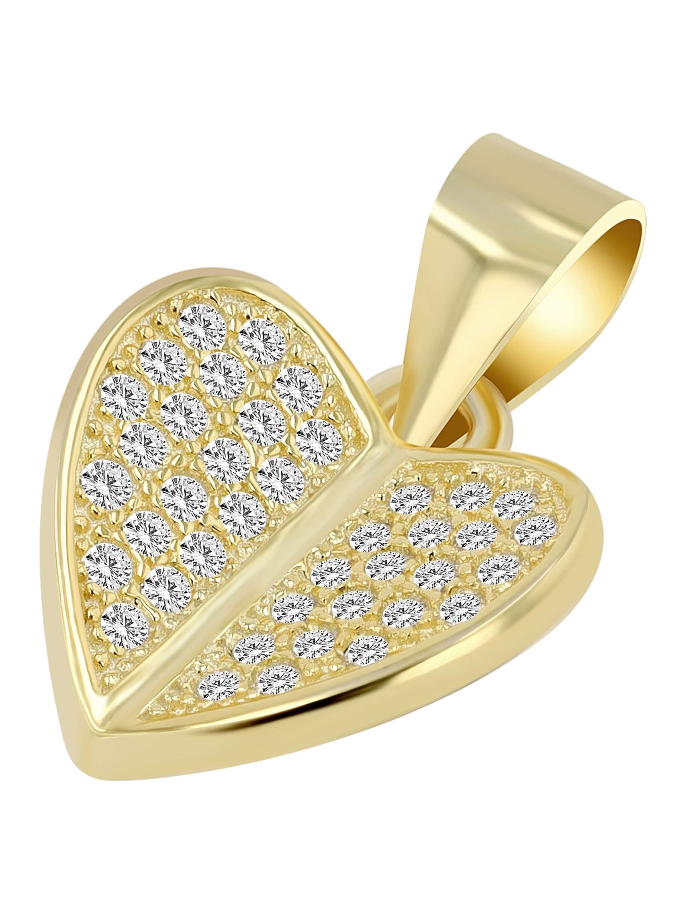 Akzent Pendant 'Eireann, 925 Sterlingsilber, langlebig' in Gold
