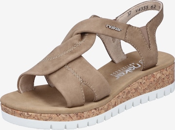 Rieker Sandals in Beige: front