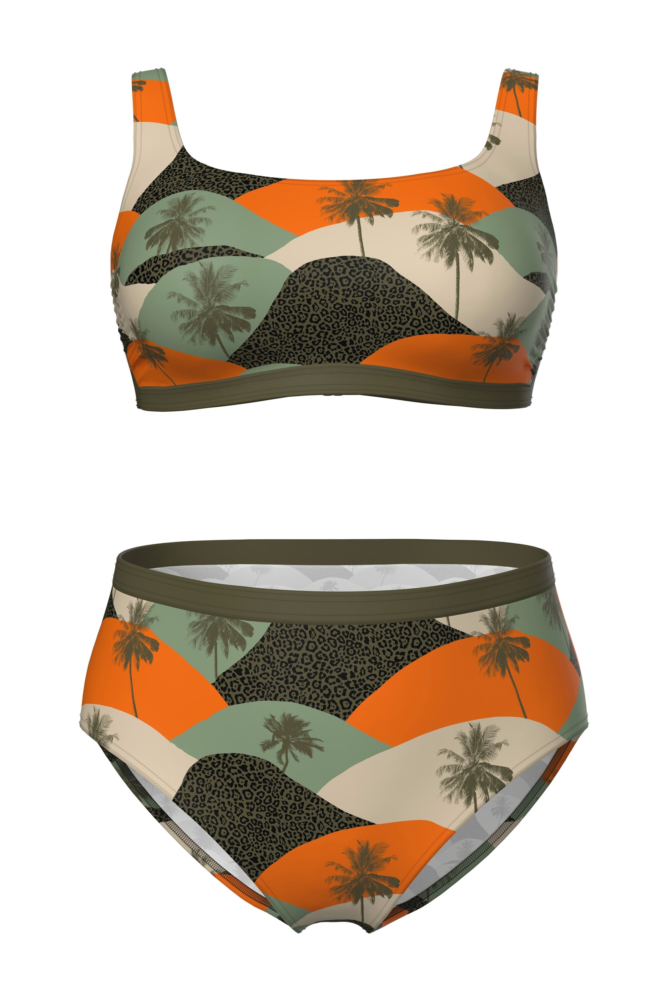 Ulla Popken Bandeau BH in Groen: voorkant