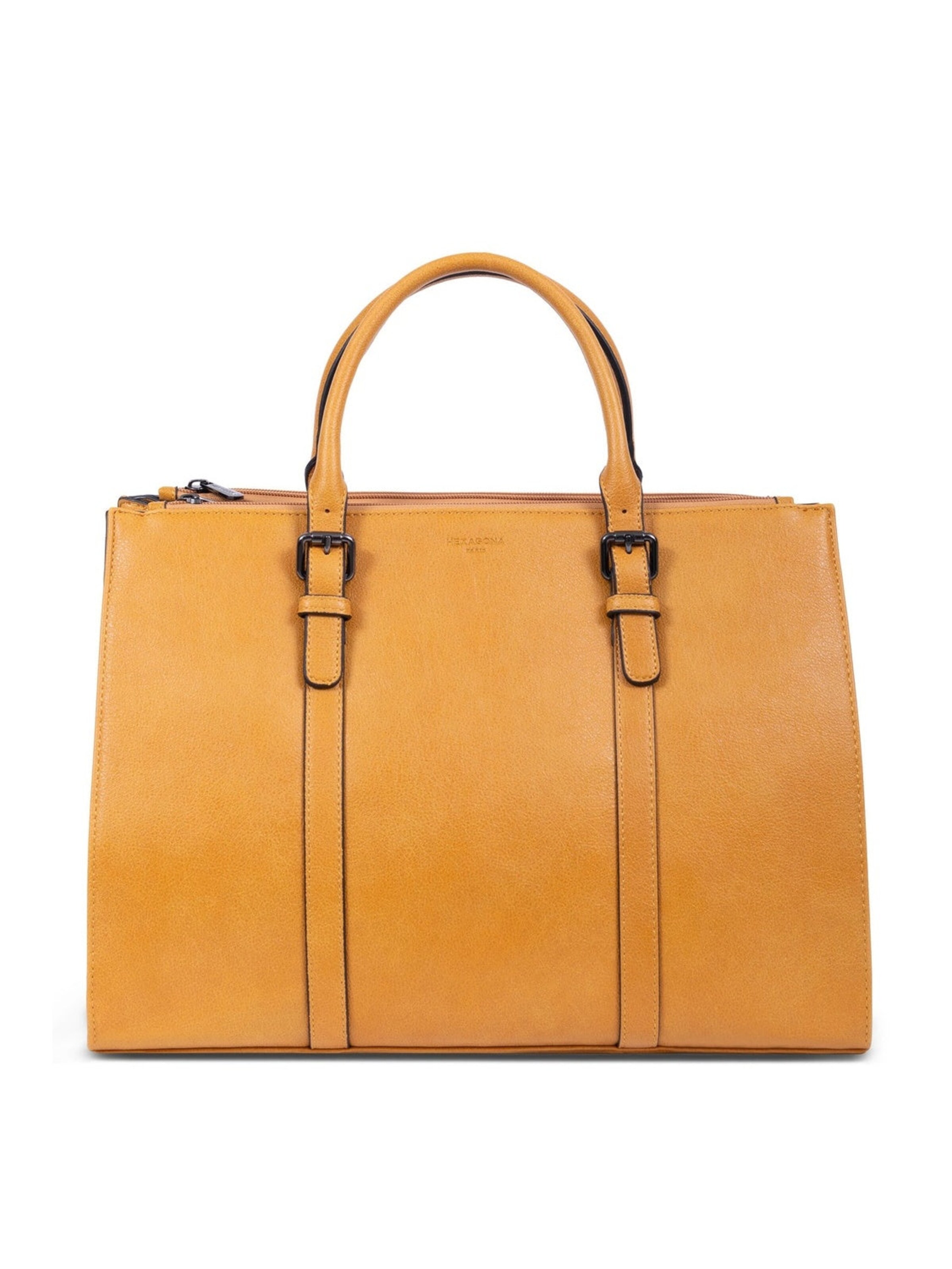 Borsa a mano 'Gracieuse' di Hexagona in giallo: frontale