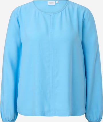 comma casual identity Blouse in Blauw: voorkant