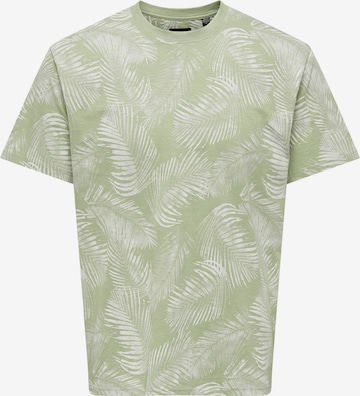 T-Shirt 'Perry' Only & Sons en vert : devant