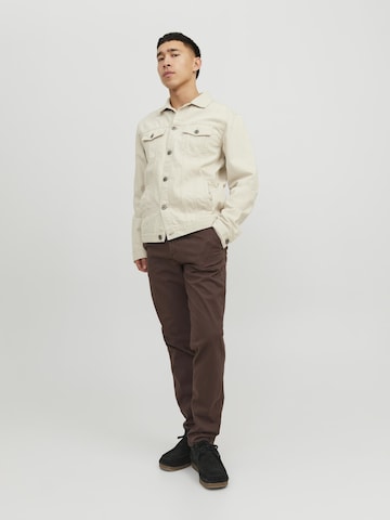 JACK & JONES Slim fit Chino Pants 'JJMarco Bowie' in Brown