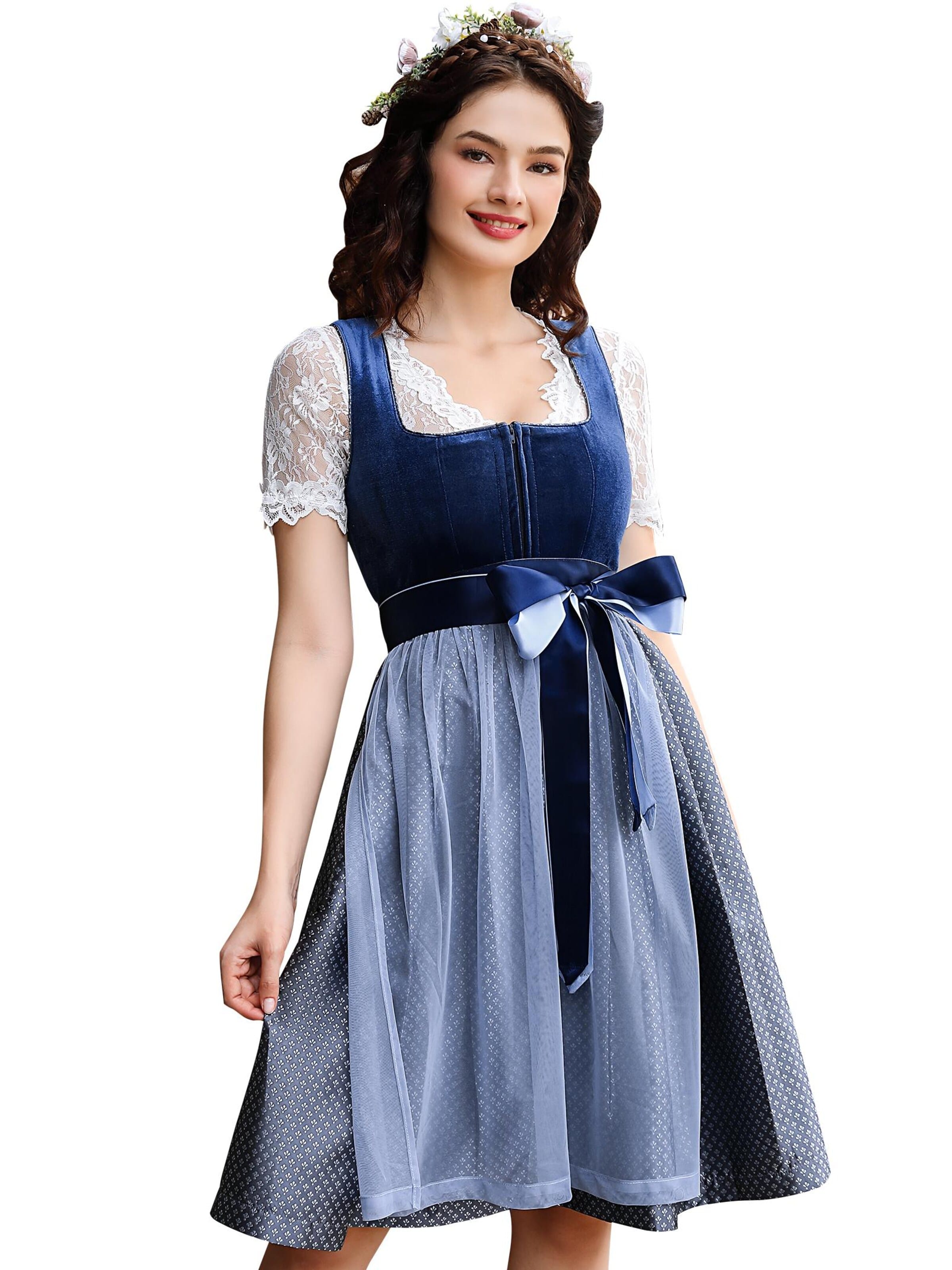 Yesfashion Dirndl in Blue: front