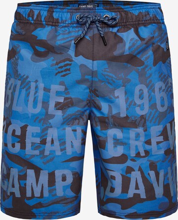 CAMP DAVID Board Shorts in Blue: front