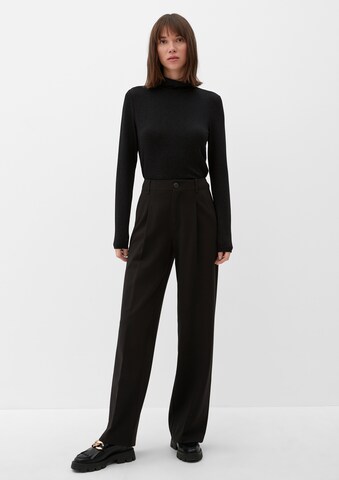 Wide Leg Pantalon à pince s.Oliver en noir