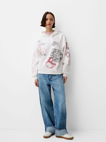 Bershka Sweatshirt in White