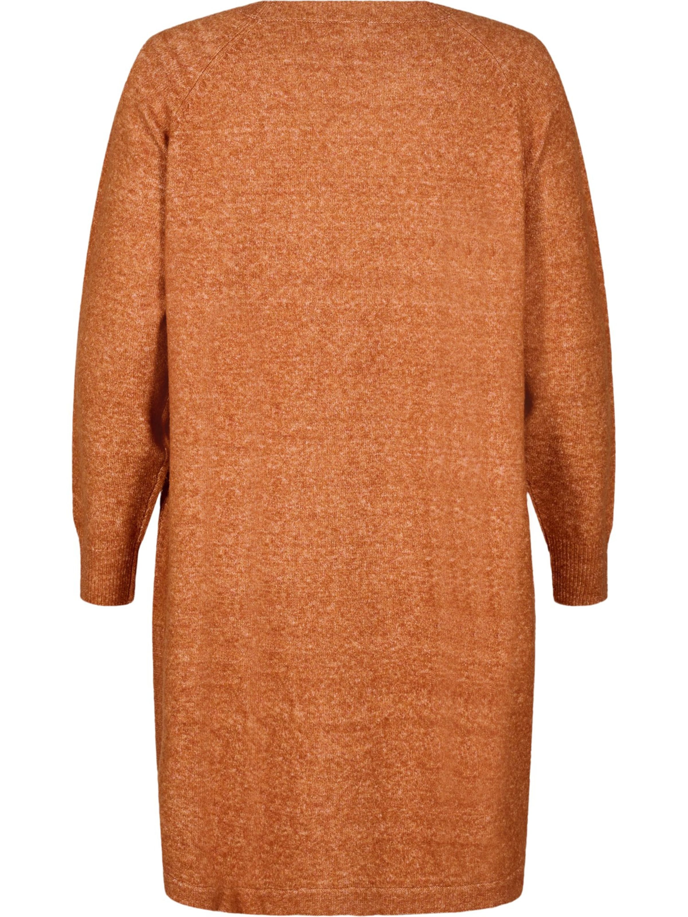 Zizzi Knit dress 'CAVISTA' in Orange