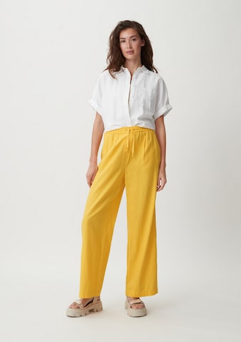 Wide Leg Pantalon comma casual identity en jaune