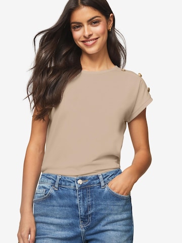 Lipsy Tričko – béžová: přední strana