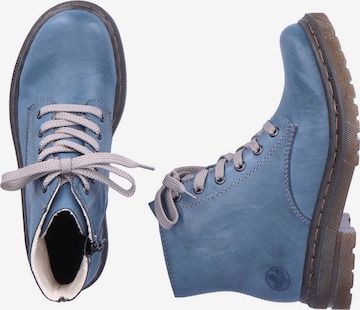 Rieker Lace-Up Ankle Boots in Blue