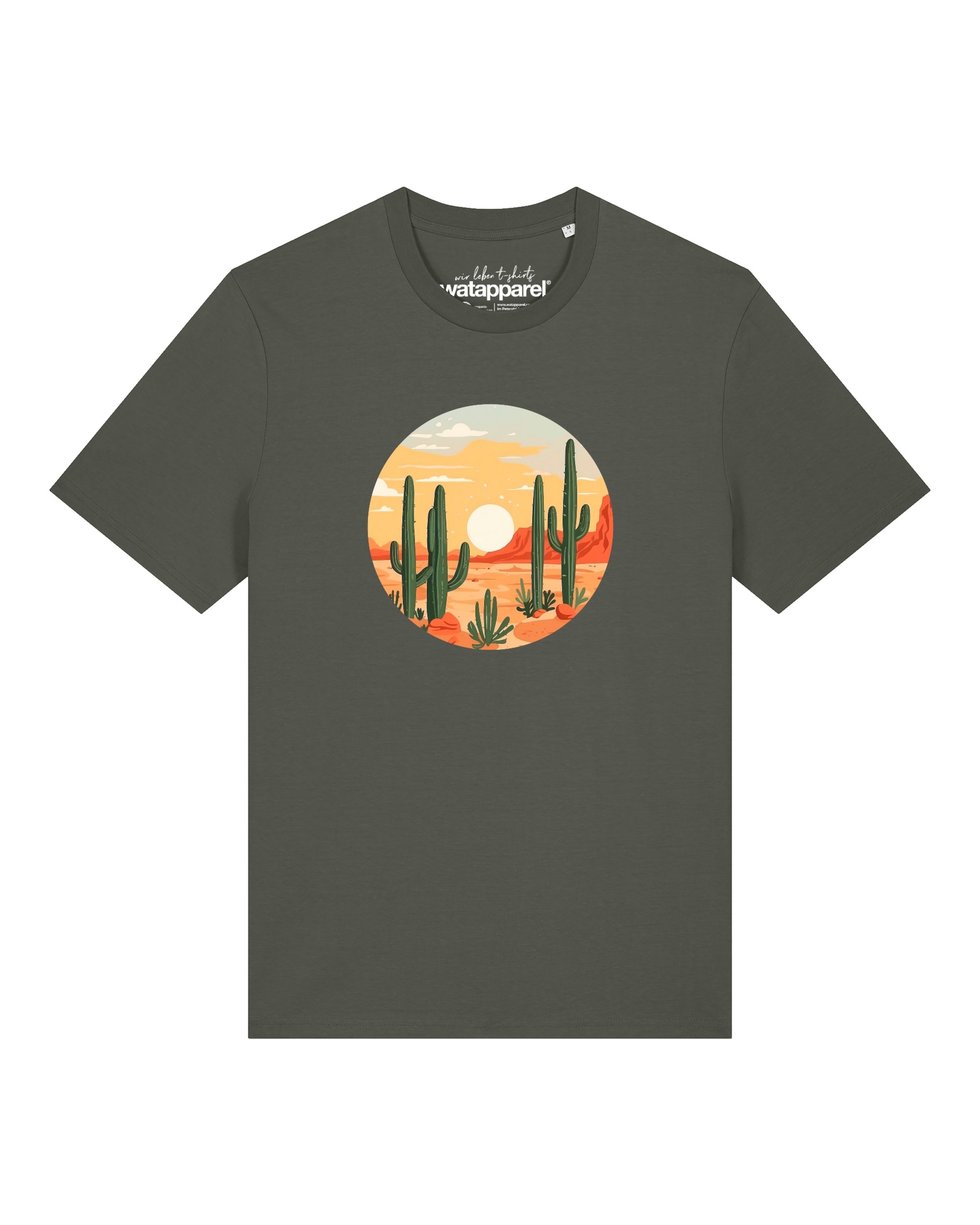 T-Shirt 'Sonnenuntergang In Der Wüste' Watapparel en vert : devant
