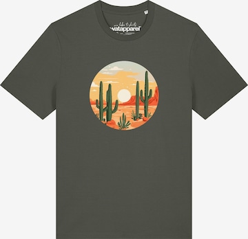 T-Shirt 'Sonnenuntergang In Der Wüste' Watapparel en vert : devant