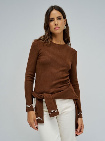 Salsa Jeans Langarm-shirts in Braun: Vorderseite