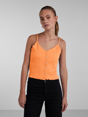 PIECES - Top 'Nukisa' en naranja: frente