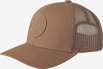 Brixton Cap 'CREST X MP' in Brown: front