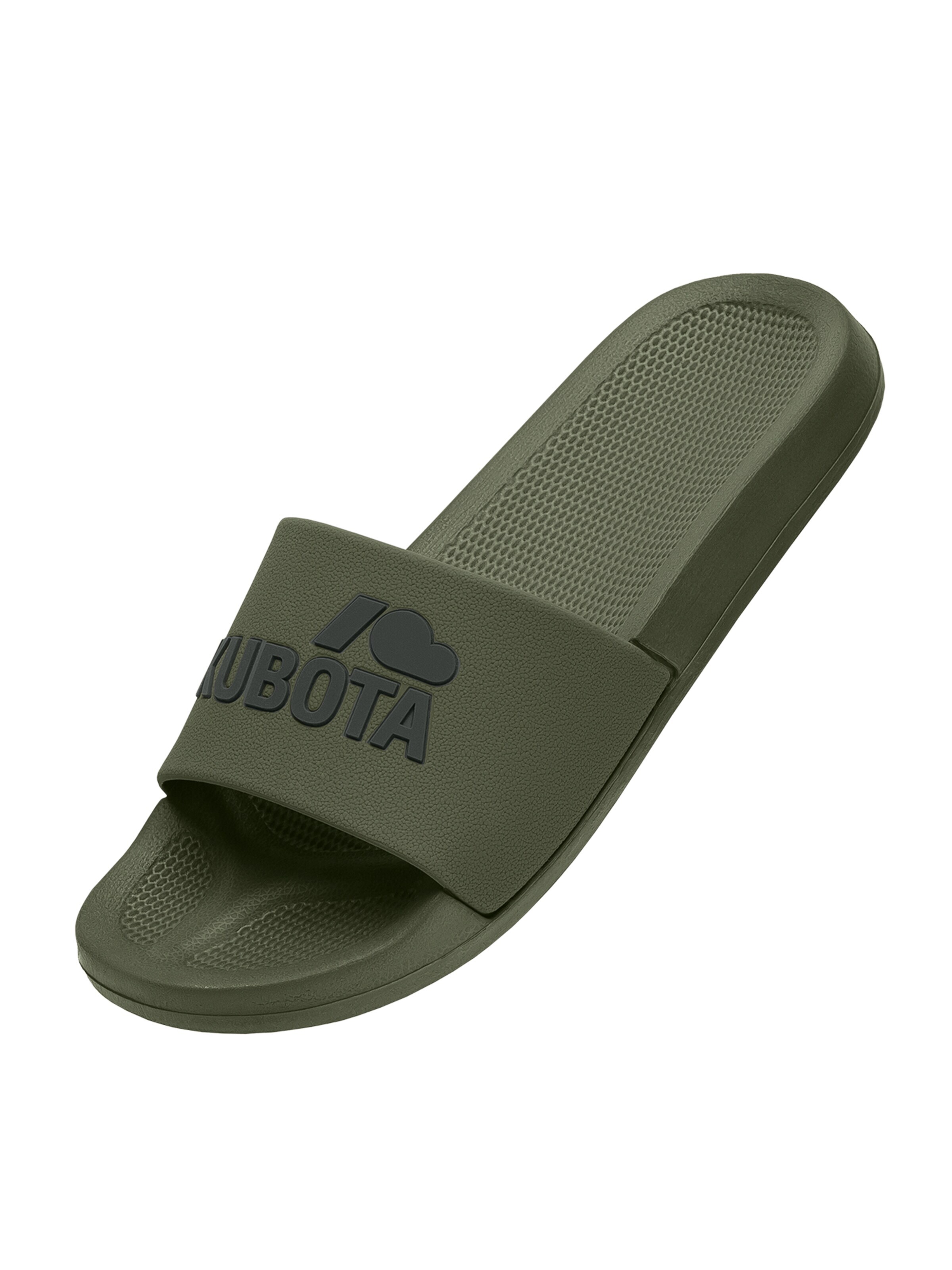 Kubota Strand-/Badeschuh 'Kubota Men's Slip-On Dark Green Basic Plain Pool Slides'‌‌‌‌‌ in Grün: Vorderseite