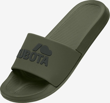 Kubota Rantakengät 'Kubota Men's Slip-On Dark Green Basic Plain Pool Slides' värissä vihreä: etupuoli
