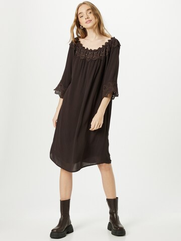 Cream Dress 'Bea' in Brown: front