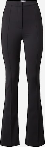 PATRIZIA PEPE Flared Pleated Pants in Black: front