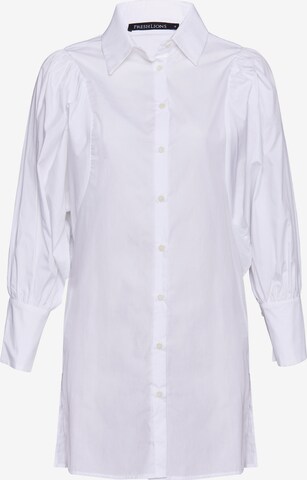 Robe-chemise 'Amy' FRESHLIONS en blanc : devant